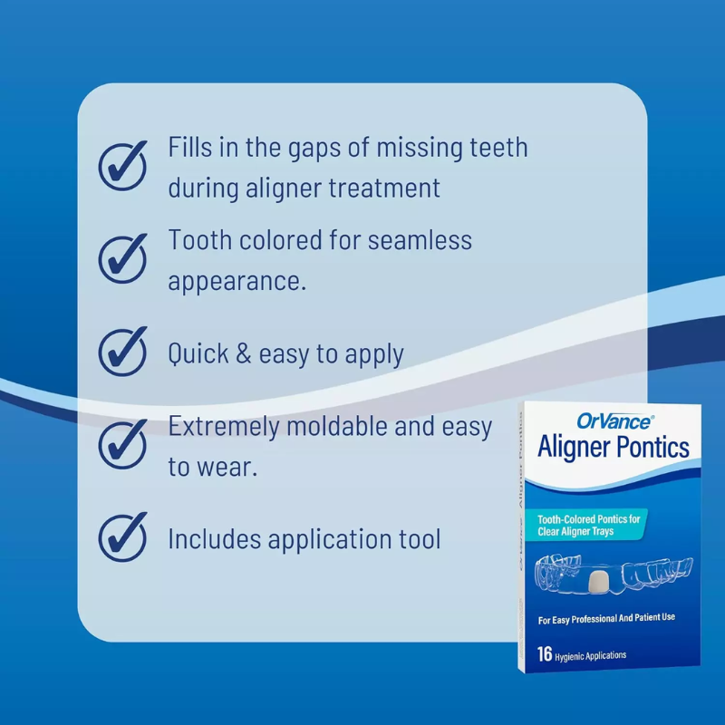 Aligner Pontic: OrVance Aligner Pontics Invisalign Fake Tooth Gap Fill